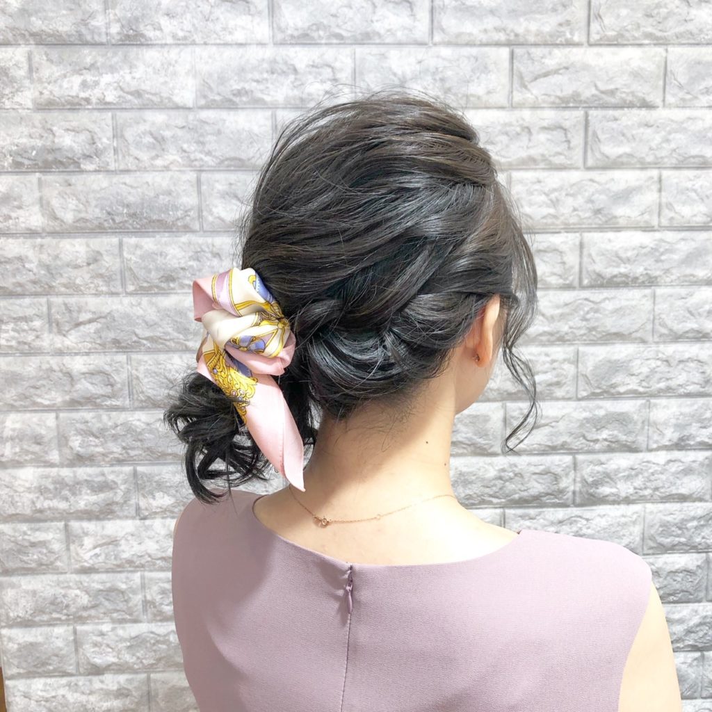 上品な流しウェーブスタイル